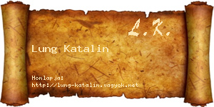 Lung Katalin névjegykártya